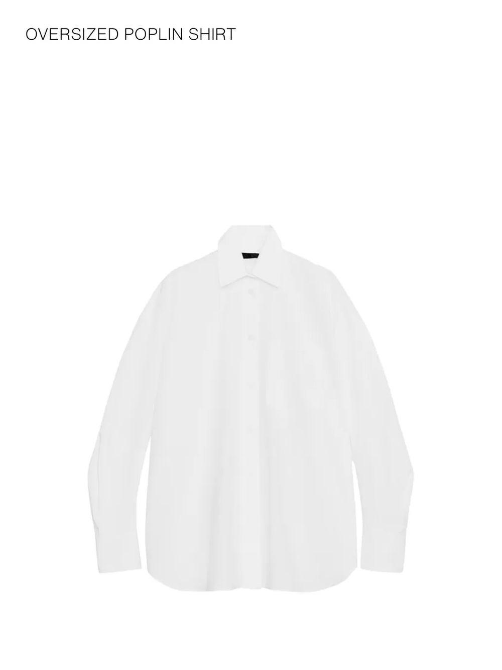 Zara Oversized White Poplin Shirt - Medium NWOT